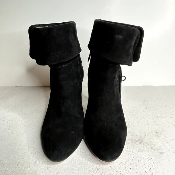 Johnston & Murphy Black Leather Stacked Heel Ankle Boot Womens Size 8M - Picture 10 of 13